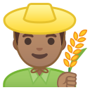 Android Pie; U+1F468 U+1F3FD U+200D U+1F33E; Emoji