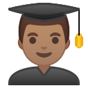 Android Pie; U+1F468 U+1F3FD U+200D U+1F393; Emoji