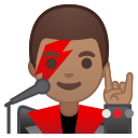 Android Pie; U+1F468 U+1F3FD U+200D U+1F3A4; Emoji