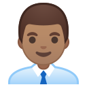 Android Pie; U+1F468 U+1F3FD U+200D U+1F4BC; Emoji