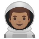 Android Pie; U+1F468 U+1F3FD U+200D U+1F680; Emoji