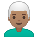 Android Pie; U+1F468 U+1F3FD U+200D U+1F9B3; Emoji