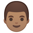 Android Pie; U+1F468 U+1F3FD; Emoji