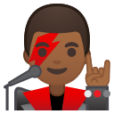 Android Pie; U+1F468 U+1F3FE U+200D U+1F3A4; Emoji