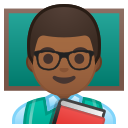 Android Pie; U+1F468 U+1F3FE U+200D U+1F3EB; Emoji
