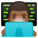 Android Pie; U+1F468 U+1F3FE U+200D U+1F4BB; Emoji