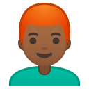 Android Pie; U+1F468 U+1F3FE U+200D U+1F9B0; Emoji