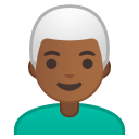 Android Pie; U+1F468 U+1F3FE U+200D U+1F9B3; Emoji