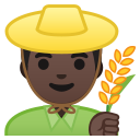 Android Pie; U+1F468 U+1F3FF U+200D U+1F33E; Emoji