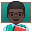 Android Pie; U+1F468 U+1F3FF U+200D U+1F3EB; Emoji