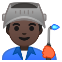 Android Pie; U+1F468 U+1F3FF U+200D U+1F3ED; Emoji