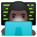 Android Pie; U+1F468 U+1F3FF U+200D U+1F4BB; Emoji