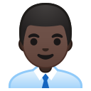 Android Pie; U+1F468 U+1F3FF U+200D U+1F4BC; Emoji