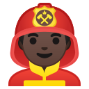 Android Pie; U+1F468 U+1F3FF U+200D U+1F692; Emoji