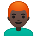 Android Pie; U+1F468 U+1F3FF U+200D U+1F9B0; Emoji