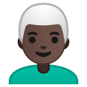 Android Pie; U+1F468 U+1F3FF U+200D U+1F9B3; Emoji