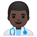 Android Pie; U+1F468 U+1F3FF U+200D U+2695 U+FE0F; Emoji