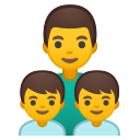 Android Pie; U+1F468 U+200D U+1F466 U+200D U+1F466; Emoji