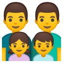 Android Pie; U+1F468 U+200D U+1F468 U+200D U+1F467 U+200D U+1F466; Emoji