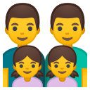 Android Pie; U+1F468 U+200D U+1F468 U+200D U+1F467 U+200D U+1F467; Emoji