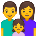 Android Pie; U+1F468 U+200D U+1F469 U+200D U+1F467; Emoji