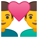 Android Pie; U+1F468 U+200D U+2764 U+FE0F U+200D U+1F468; Emoji