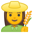 Android Pie; U+1F469 U+200D U+1F33E; Emoji