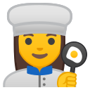 Android Pie; U+1F469 U+200D U+1F373; Emoji