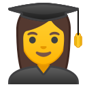 Android Pie; U+1F469 U+200D U+1F393; Emoji