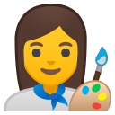 Android Pie; U+1F469 U+200D U+1F3A8; Emoji