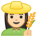 Android Pie; U+1F469 U+1F3FB U+200D U+1F33E; Emoji