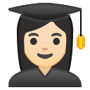 Android Pie; U+1F469 U+1F3FB U+200D U+1F393; Emoji