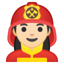 Android Pie; U+1F469 U+1F3FB U+200D U+1F692; Emoji