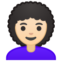 Android Pie; U+1F469 U+1F3FB U+200D U+1F9B1; Emoji