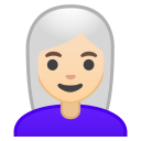 Android Pie; U+1F469 U+1F3FB U+200D U+1F9B3; Emoji