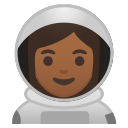 Android Pie; U+1F469 U+1F3FE U+200D U+1F680; Emoji