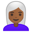 Android Pie; U+1F469 U+1F3FE U+200D U+1F9B3; Emoji