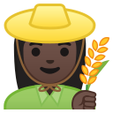 Android Pie; U+1F469 U+1F3FF U+200D U+1F33E; Emoji
