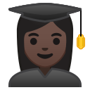 Android Pie; U+1F469 U+1F3FF U+200D U+1F393; Emoji