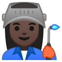 Android Pie; U+1F469 U+1F3FF U+200D U+1F3ED; Emoji