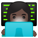 Android Pie; U+1F469 U+1F3FF U+200D U+1F4BB; Emoji