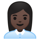 Android Pie; U+1F469 U+1F3FF U+200D U+1F4BC; Emoji