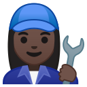 Android Pie; U+1F469 U+1F3FF U+200D U+1F527; Emoji