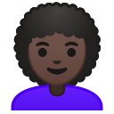 Android Pie; U+1F469 U+1F3FF U+200D U+1F9B1; Emoji