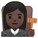 Android Pie; U+1F469 U+1F3FF U+200D U+2696 U+FE0F; Emoji