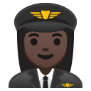Android Pie; U+1F469 U+1F3FF U+200D U+2708 U+FE0F; Emoji