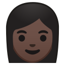 Android Pie; U+1F469 U+1F3FF; Emoji