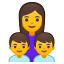 Android Pie; U+1F469 U+200D U+1F466 U+200D U+1F466; Emoji