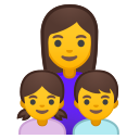 Android Pie; U+1F469 U+200D U+1F467 U+200D U+1F466; Emoji
