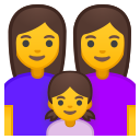 Android Pie; U+1F469 U+200D U+1F469 U+200D U+1F467; Emoji